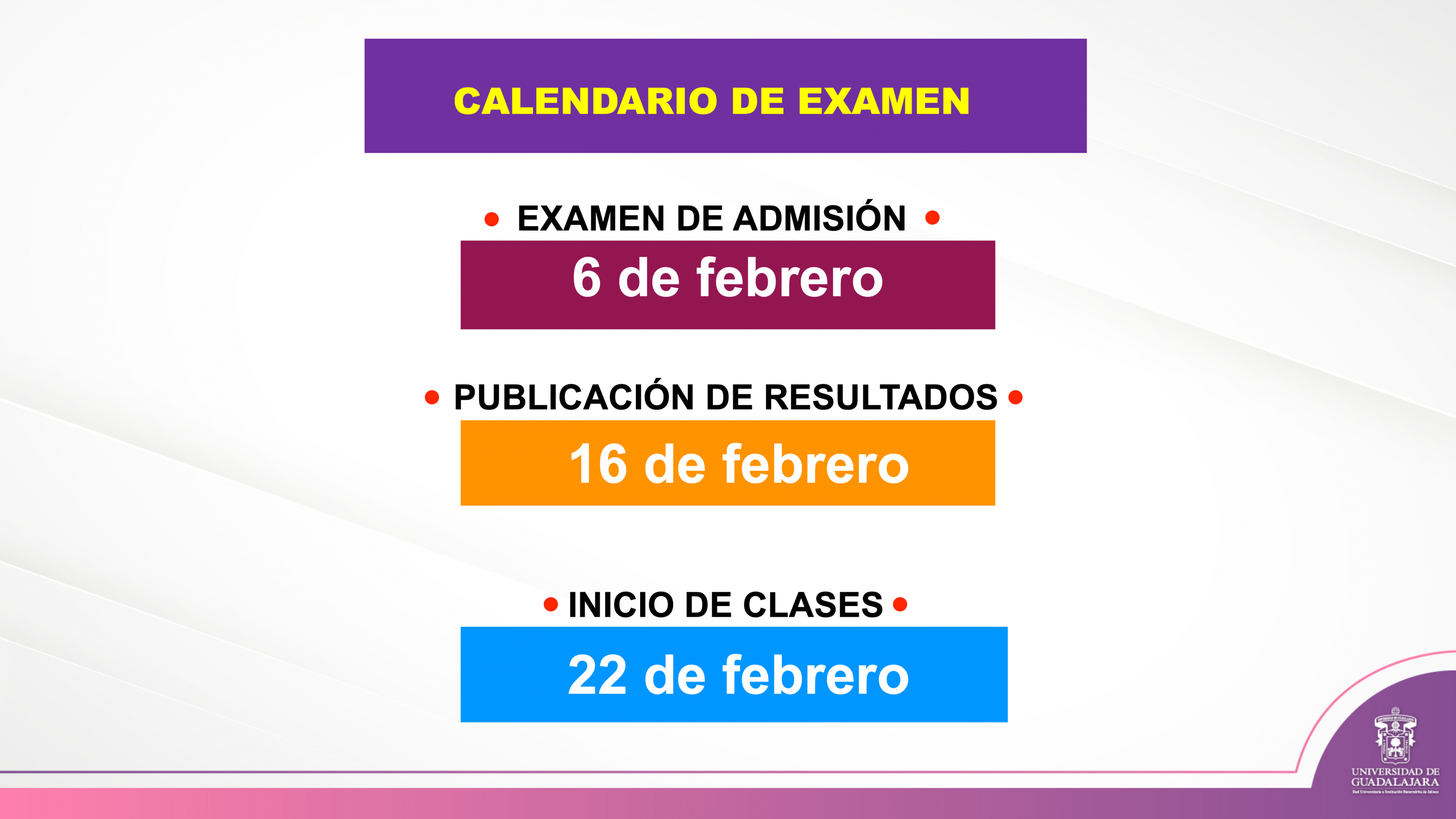 Fechas para el nuevo trámite de admisión