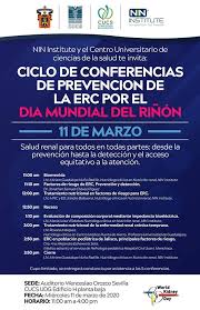 Cartel publicitario del Ciclo de Conferencias por el Día Mundial Riñón