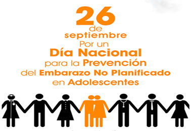 Cartel del día Mundial del Embarazo no Planificado en la Adolescencia