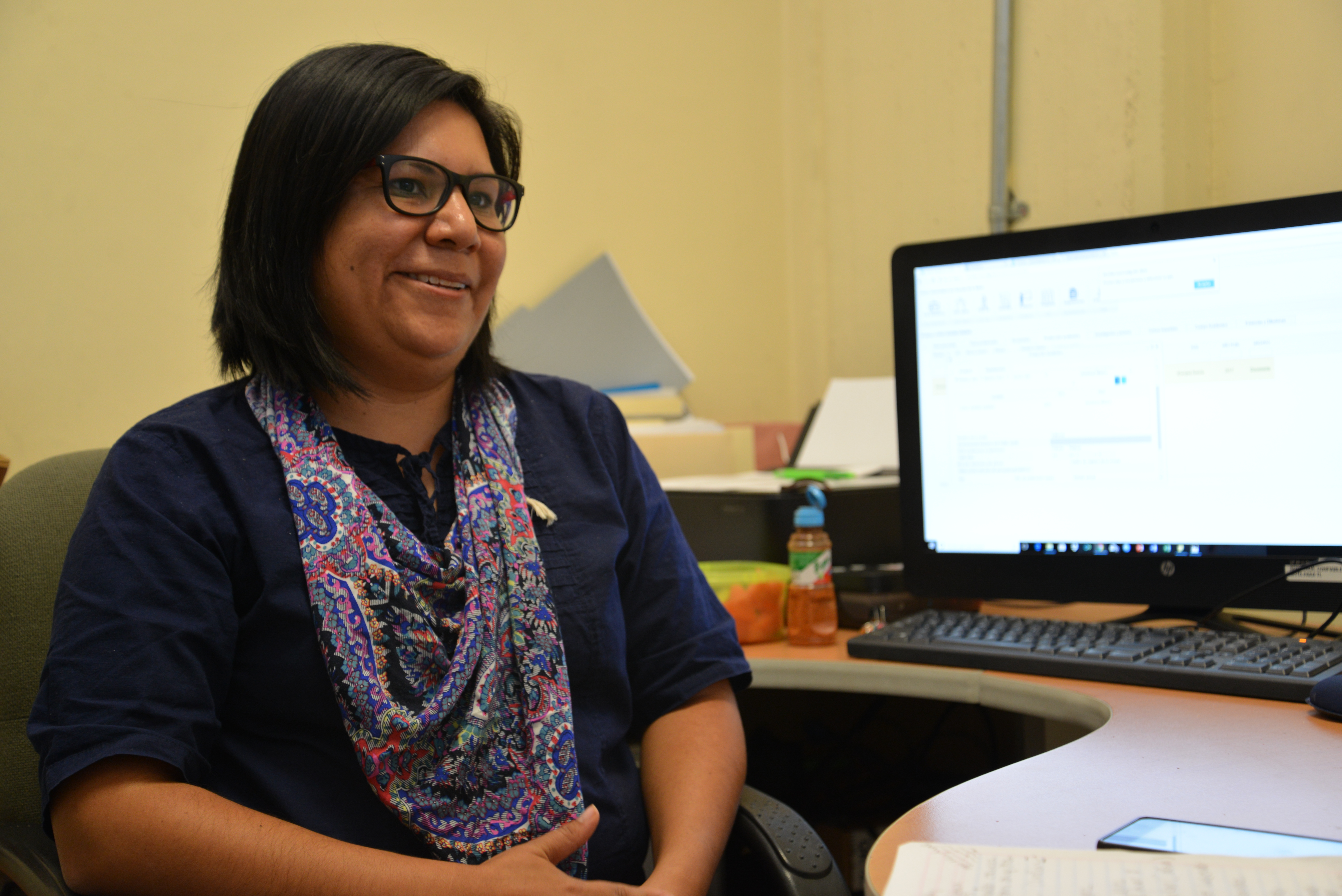 Dra. López Verdín durante la entrevista