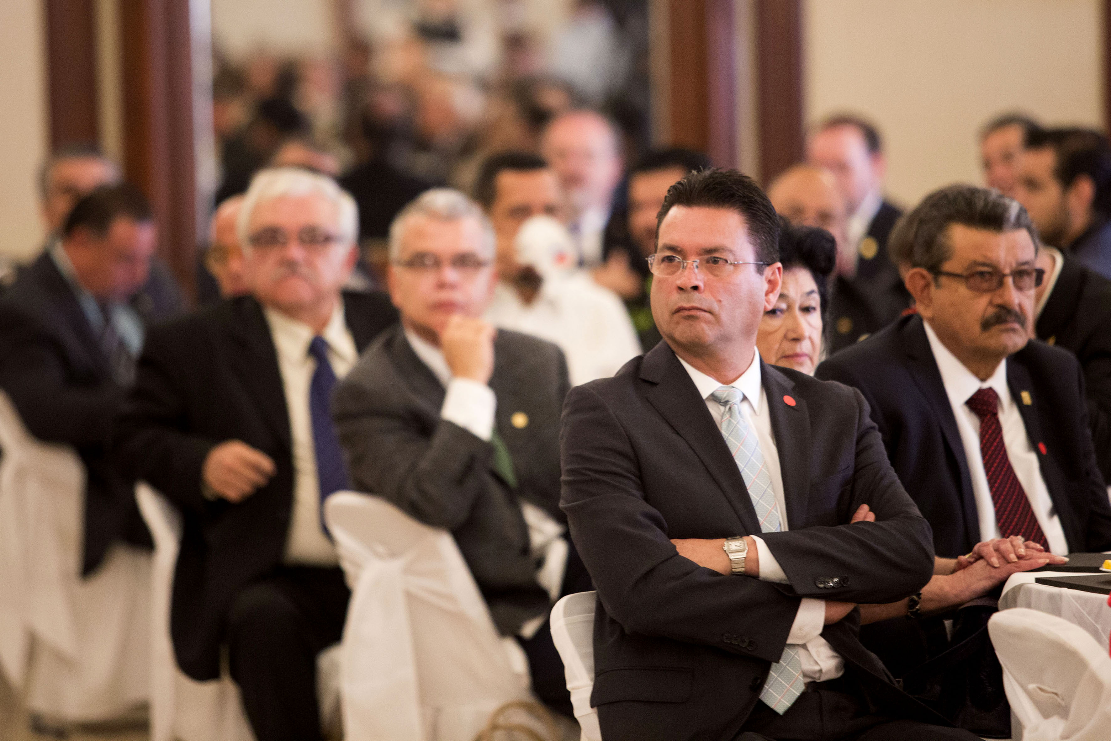 Médicos asistentes al acto protocolario