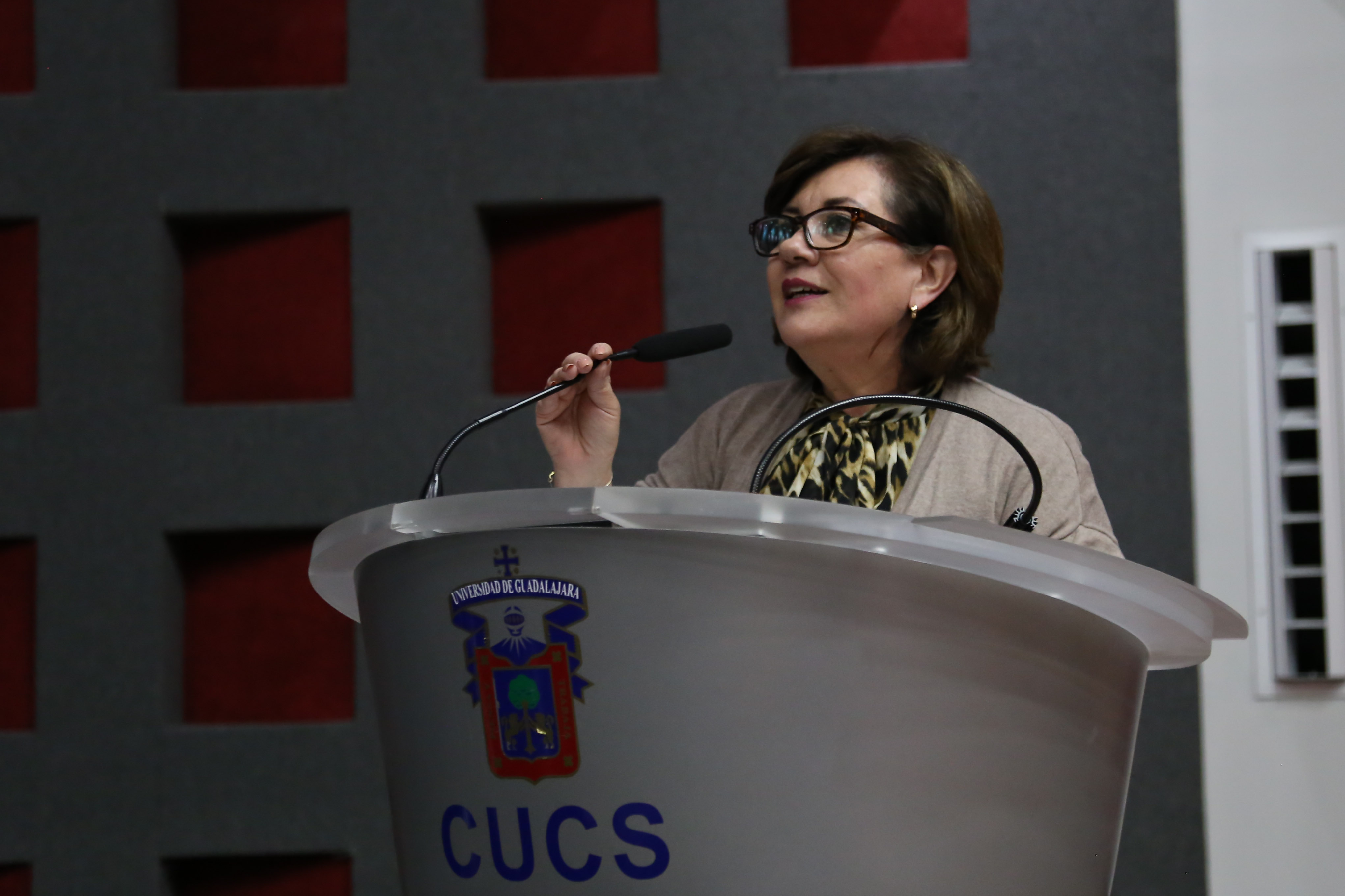 Dra. Ana Esther Mercado, ofrece su discurso en el acto inaugural del Congreso