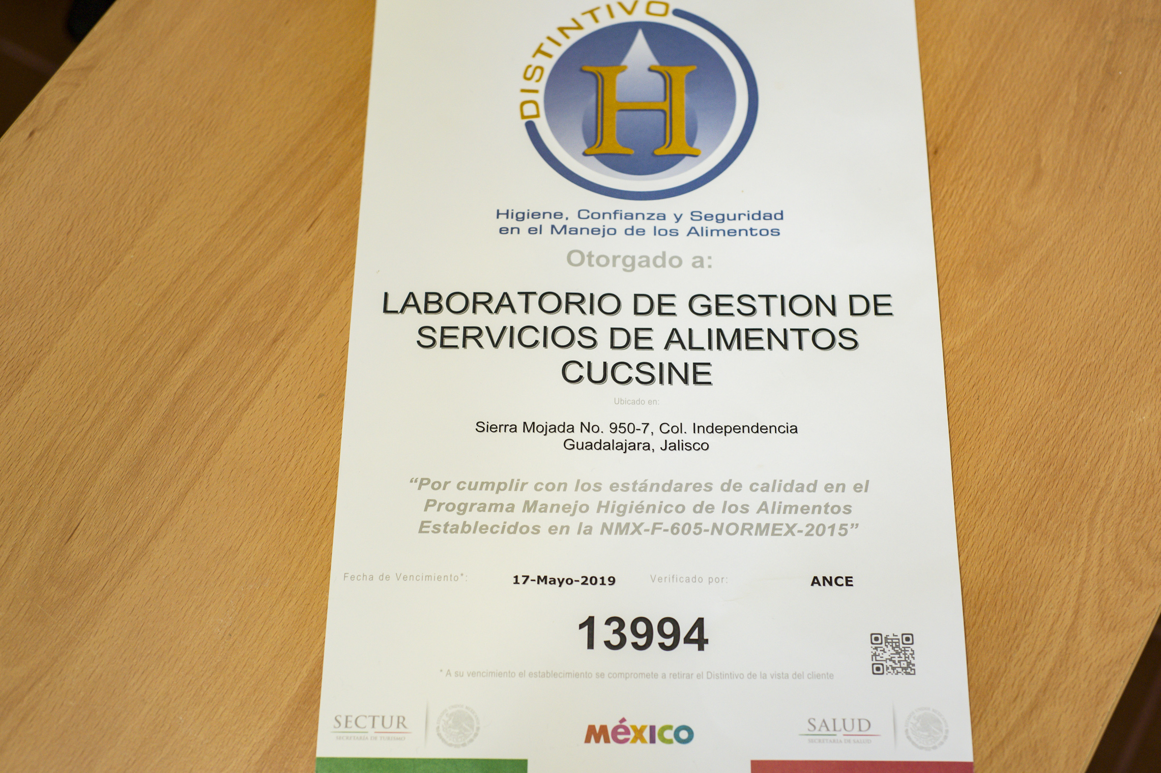 Distintivo H de calidad e higiene 