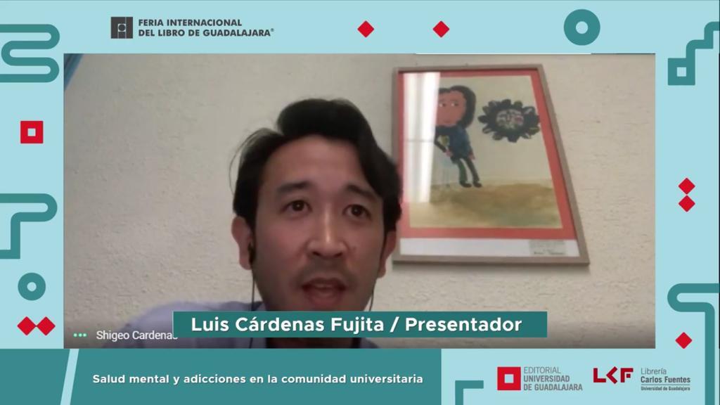 Captura de pantalla del Dr. Luis Shigueo Cárdenas Fujita en la presentación del libro