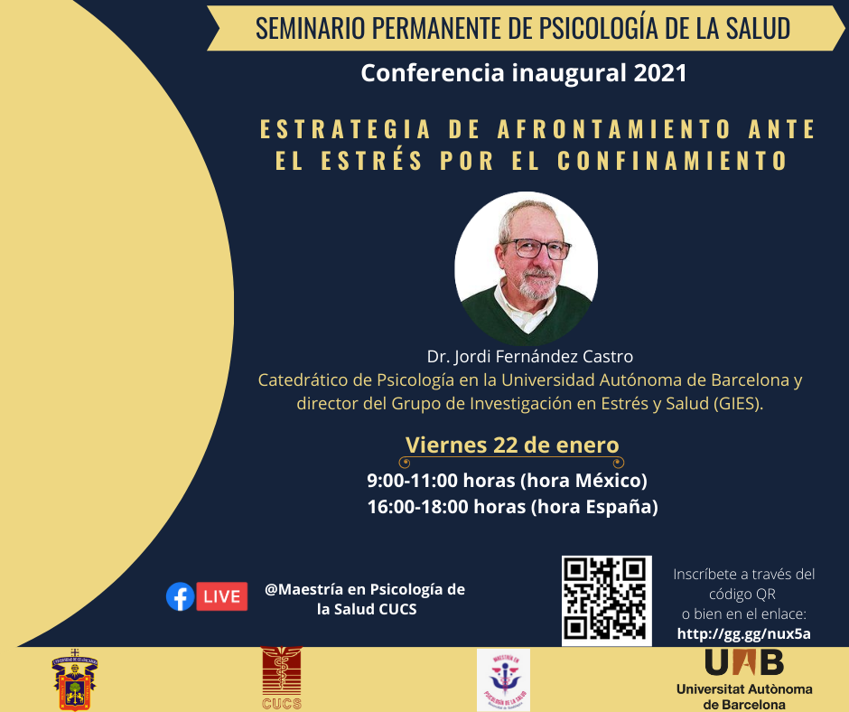 Banner promocional del Seminario con fotografia del conferencista magistral