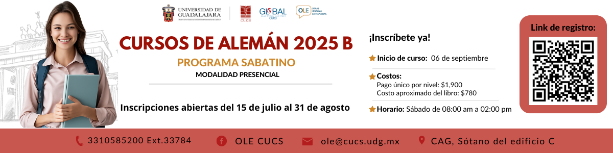 Cursos de alemán 2025 B, programa sabatino