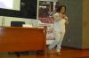 Mtra. Araceli Prieto dictando conferencia "Las Violencias que viven las Mujeres"