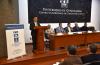 Miembros del presídium, al pódium el coordinador de la carrera TSU en Radiología e Imagen