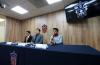 Miembros del presídium en rueda de prensa
