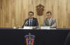 Miembros del presídium durante la rueda de prensa