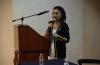 Asesora de la OMS impartiendo conferencia en Salud Pública