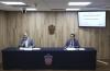 Miembros del presidium en la Rueda de Prensa