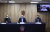 Miembros del presídium en la rueda de prensa